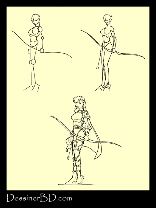 apprendre à dessiner une archère elfe