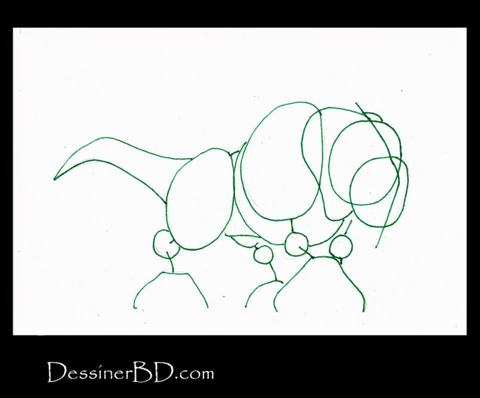 comment dessiner formes molosse fantastique